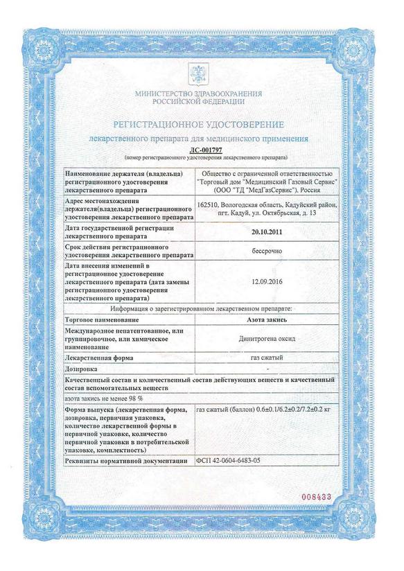 Registration certificate, Russia